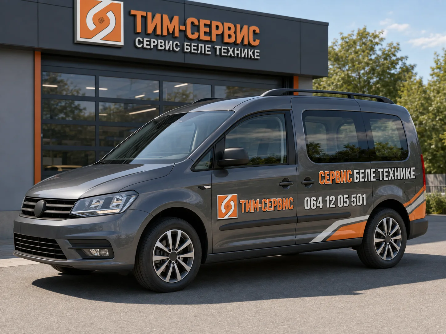 Брендирано сервисно возило ТИМ-СЕРВИС